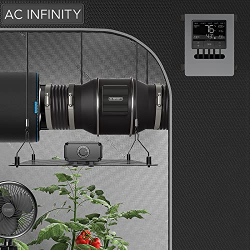 AC Infinity CLOUDLINE T6, Quiet 6” Inline Duct Fan with Temperature Humidity Controller, Bluetooth App - Ventilation Exhaust Fan for Heating Cooling Booster, Grow Tents, Hydroponics